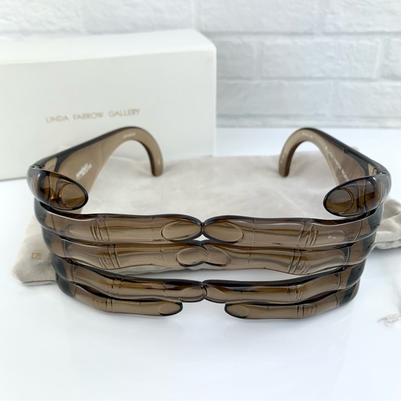 Linda Farrow Accessories - Linda Farrow X Jeremy Scott Hand Clear Brown Sunglasses